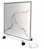 Керамічна нагрівальна панель ECOTEPLO AIR 1000МЕ / 1000 Вт / білий мармур / 60 х 60 см / обігрів 15 - 20 м²