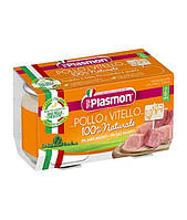 Пюре Plasmon Pollo e Vitello курица и телятина 3х80гр