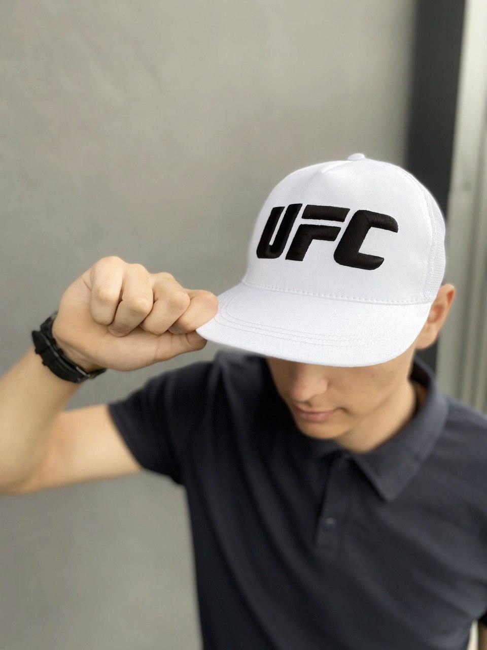 Кепка UFC Reebok чоловіча  ⁇  жіноча рибка біла big black logo