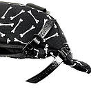 Сумка Fazan V2 Intruder чорного кольору з принтом "Кістки", фото 9