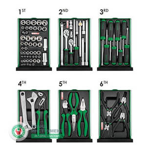 Тележка с инструментом (TBAA0901, 9 секций) 186ед. TOPTUL GCBZ186A, фото 2