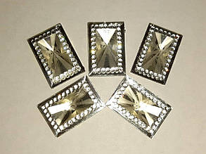 Клейові кабасони акрил "Прямокутник" 30 х 20 мм 20 шт. уп