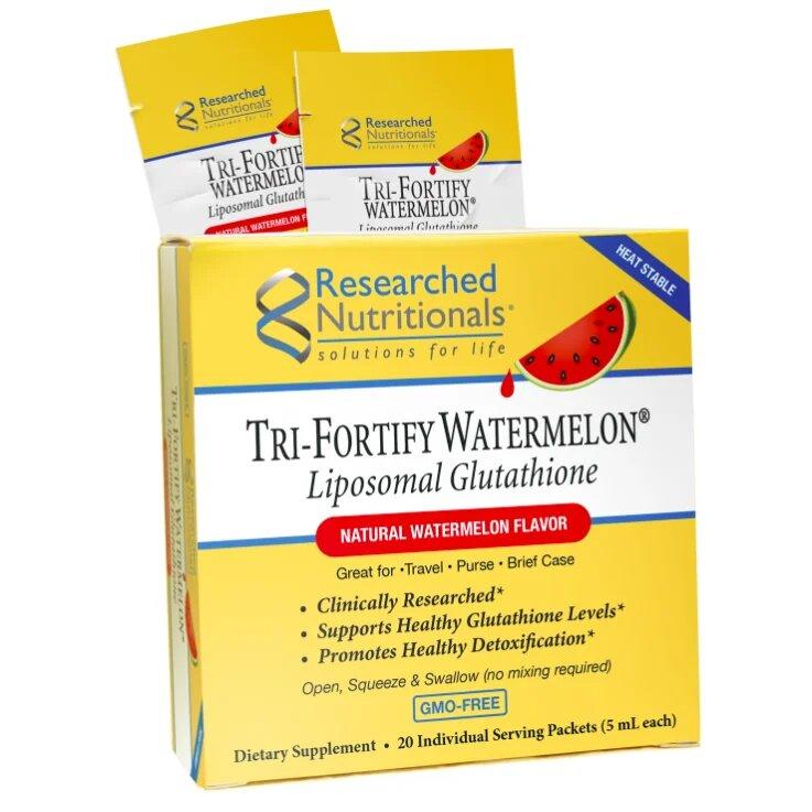 Researched Nutritionals Tri-Fortify Glutathione Watermelon / Липосомальный глутатіон кавуновий 20 саше