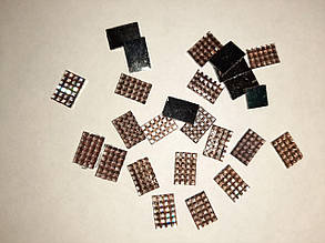 Клейові кабасони акрил "Прямокутник" 7,5 х 9,5 мм приблизно 1000 шт. уп 90 грамів