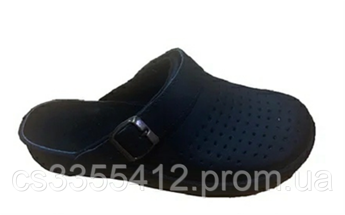 Сабо мужские кожаные, черные, с перфорацией, арт. 04-04 Fl 46 (ID ...