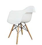 Крісло Leon Леон білий пластик з ніжками з бука, фото 2