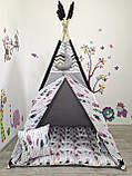 Вігвам з Пір'їнками Повний набір з м'яким килимком, фото 3