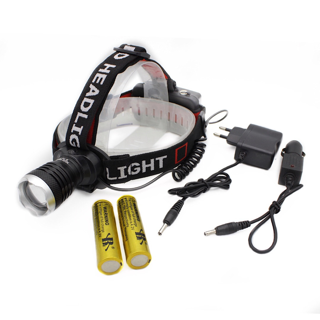 Ліхтар налобний Bailong BL-T09-T6/ Акк./T6 LED/18650/ Zoom/ Авто заряд/ Кріплення на голову