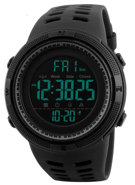 Чоловічі наручні годинники Skmei 1251 Amigo. Електронні спортивні годинник з підсвіткою