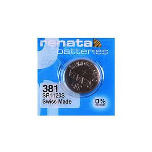 Годинникова батарейка 381 / SR 1120S / AG8 Renata Silver Oxide (1.55v) 1шт.
