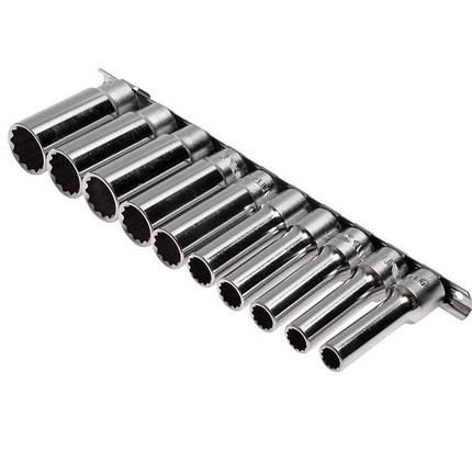 Набір головок глибоких 12гр. 10-24мм 1/2" 10 од. T410M JTC, фото 1