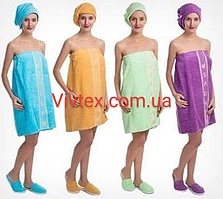 Набір в сауну - сарафан 60х140 + челма +тапочки ТУРЕЧЧИНА