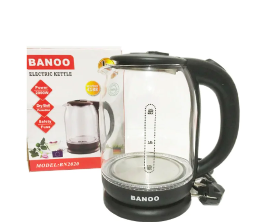 Електрочайник скло Banoo BN2020 на 2 л