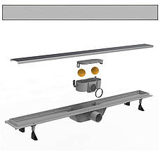 Лінійний трап 700мм, система сухий затвор, з суцільною решіткою Арт. 90-22-702, фото 4