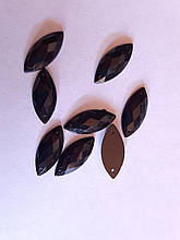 Пришивні камені акрил "Овал" чорного кольору 23х10 мм 50 шт.