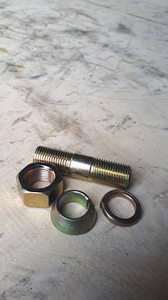 853303 Шпилька півосі з гайкою гровером і втулкою 5320-2403072 в сб. (М16*1,5*35), фото 2