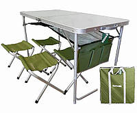 Комплект мебели складной стол 4 стула для кемпинга с чехлом Ranger TA 21407+FS21124