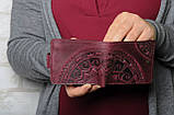 Шкіряний гаманець ручної роботи "Етно", фото 3