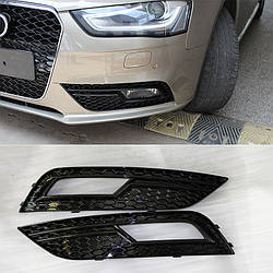 Решітки бічні Audi A4 B8 (12-15) стиль RS4 (чорна)