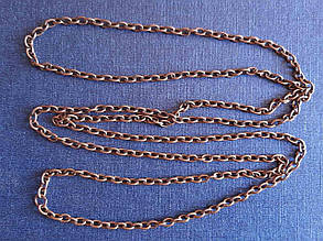 Ланцюг для створення біжутерії бронзового кольору 1 метр ланки 5х3 мм