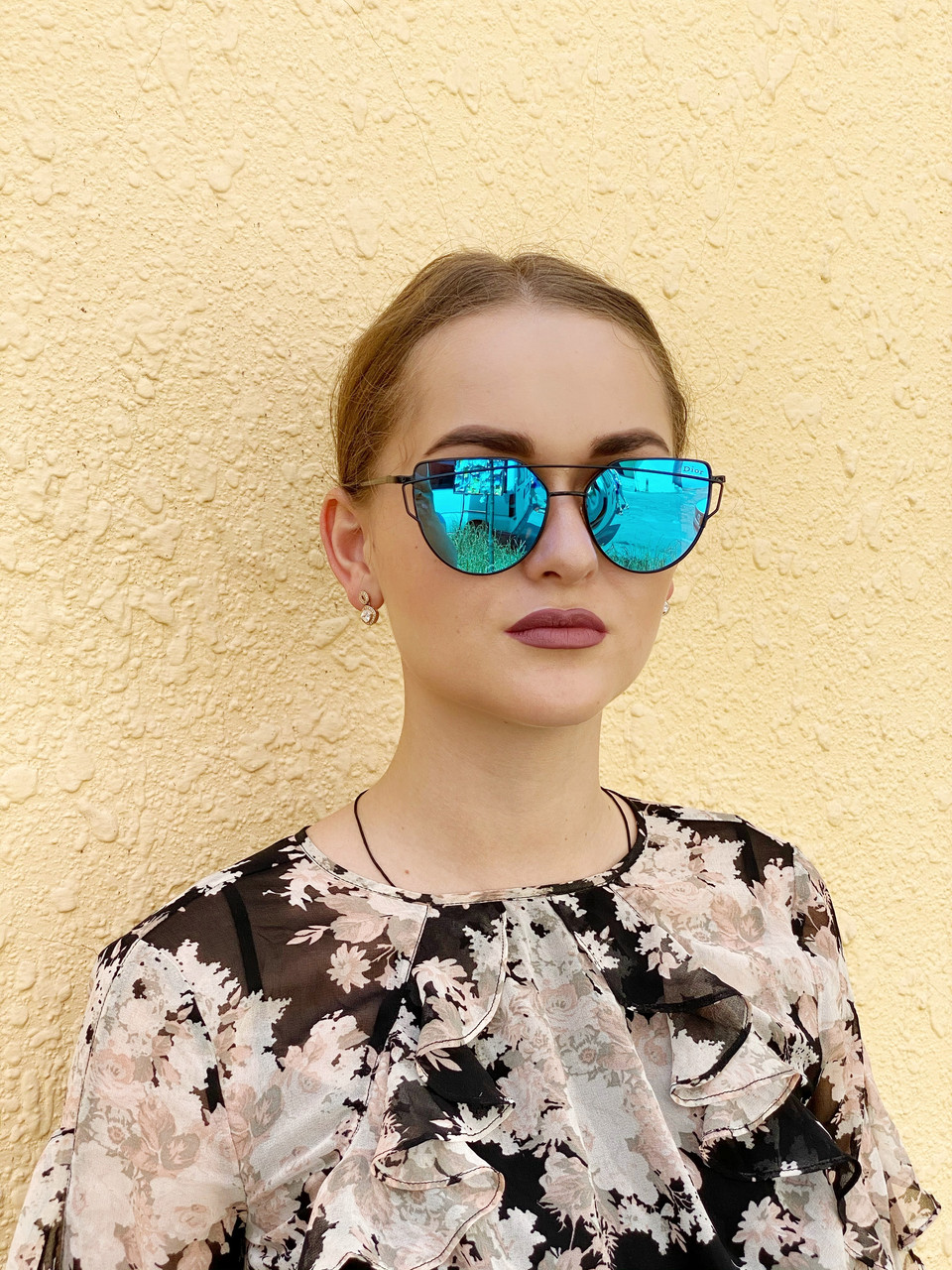 Солнцезащитные очки, цвет линз голубой - фото 1 - id-p554557512