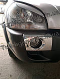 Хром окантовки протитуманних фар Hyundai Tucson 2004-2011 (Autoclover/Корея), фото 3