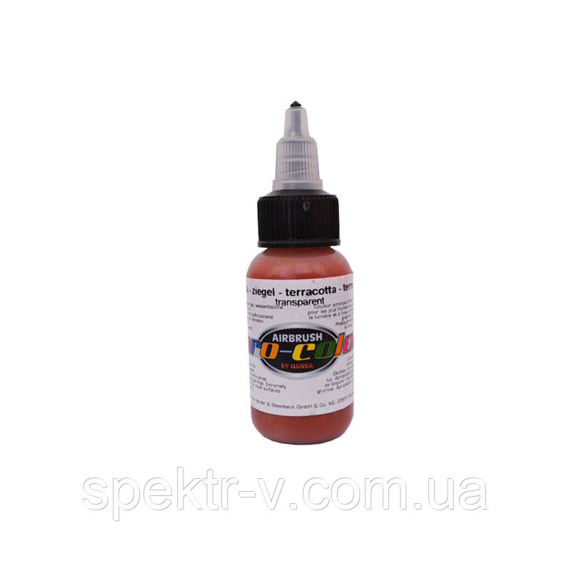 Фарба для аерографії Pro-color 64077 transparent terracotta (прозорий теракотовий), 30 мл