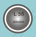 Дзеркало з LED-підсвіткою кругле, 800х800 мм, L38, фото 6