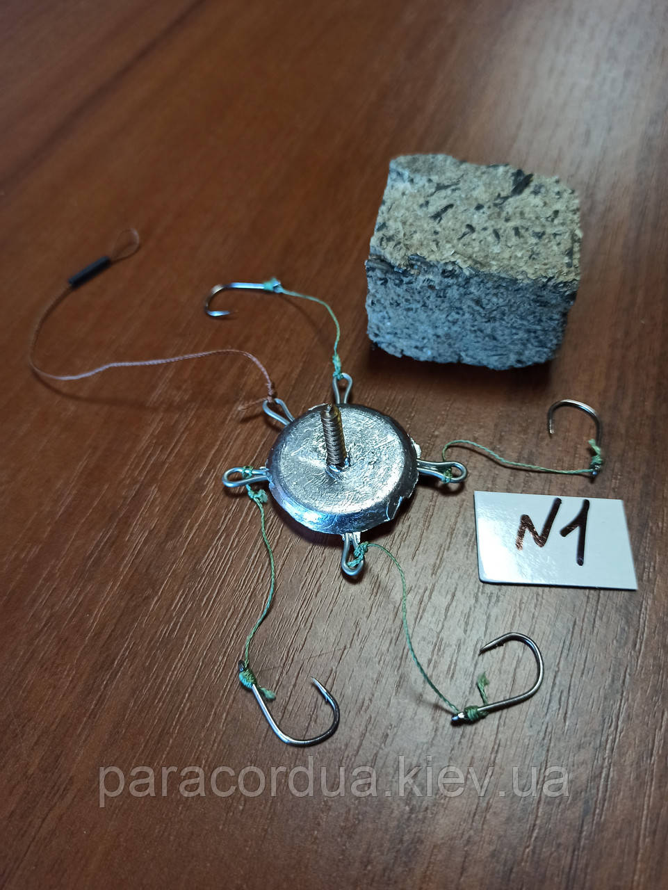 Снасть Макушатник з макухою на шурупе на 3 гачка