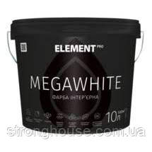 ELEMENT Pro Megawhite 10 л Матова фарба для стелі Олемент Про Мегайт