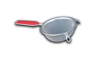 Друшляк металевий з пластиковою ручкою 13см малий 2074