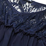 Блузка для дівчинки шкільна синя SmileTime Susie (ШКОЛА, фото 3