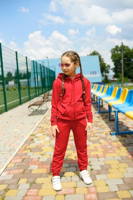 Детский трикотажный спортивный костюм Eliza красный (478.01) 86 см - фото 1 - id-p1205877470
