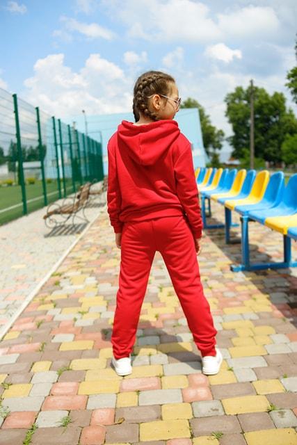 Детский трикотажный спортивный костюм Eliza красный (478.01) 86 см - фото 2 - id-p1205877470