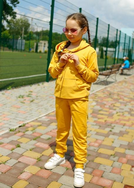 Детский трикотажный спортивный костюм "Eliza" горчичный (479.01) 86 см - фото 1 - id-p1205878896