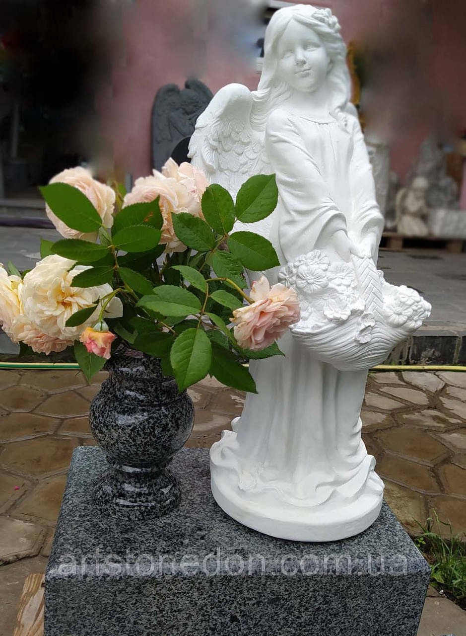 Пам'ятник дитячий із сірого граніту з ангелом No55, фото 1