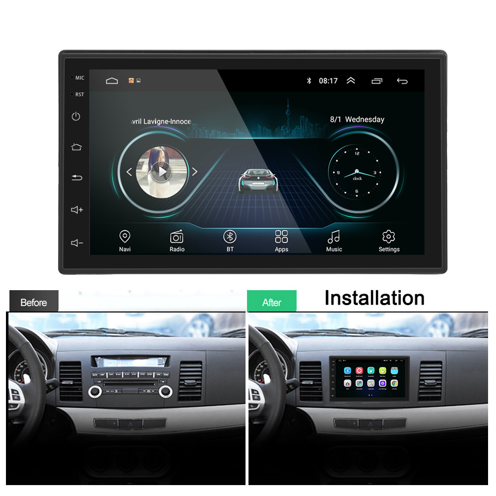 Автомагнітола 2Din Pi 8803 Android 8.1 і 3D-екран Wi Fi Bluetooth Gps Навігація
