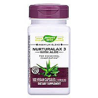 Natures Way, Пищевая добавка Nurturalax 3, с алоэ, 100 капсул