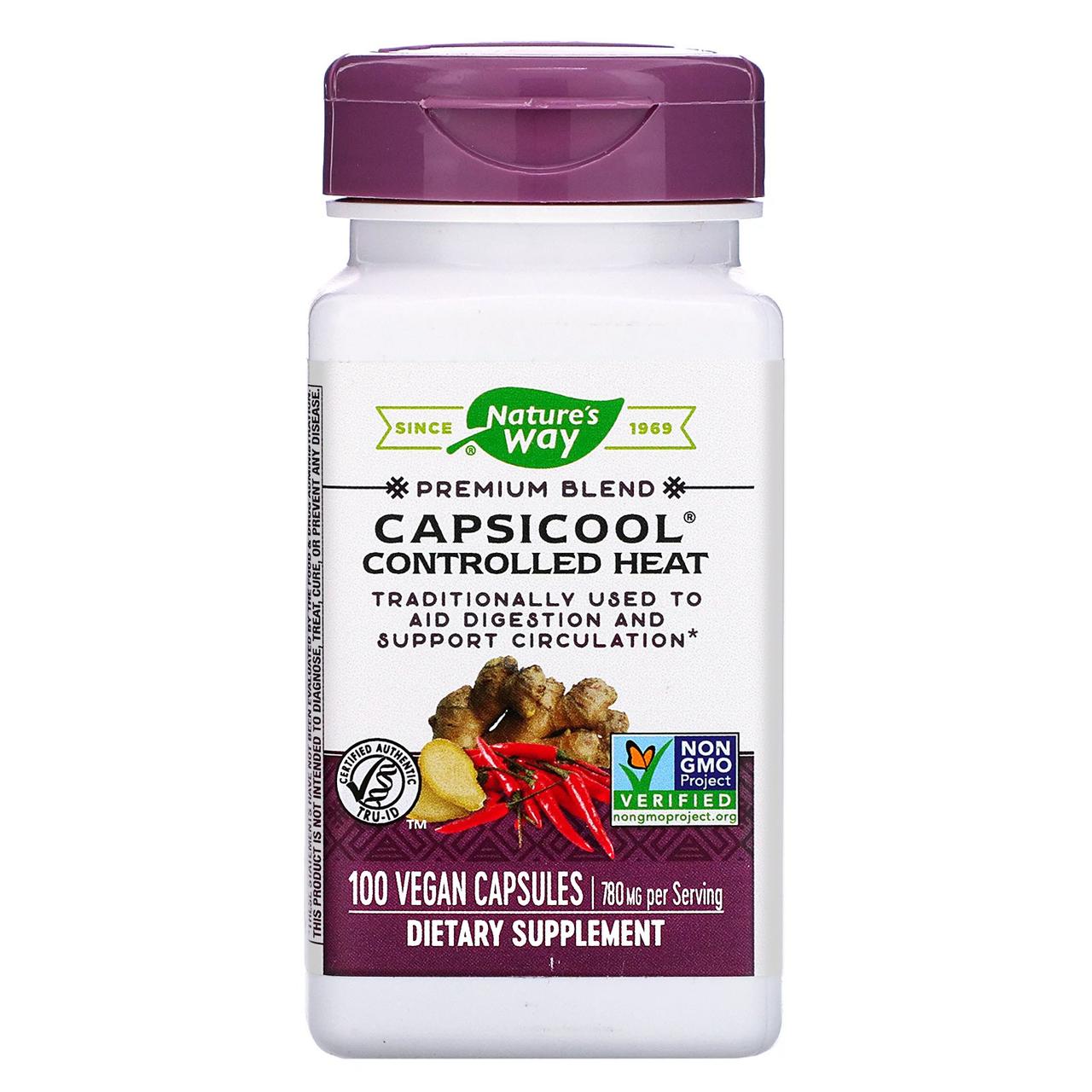 Natures Way, Пищевая добавка CapsiCool, жар под контролем, 100 капсул