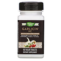 Natures Way, Garlicin HC, для кровообращения, без запаха, 90 таблеток