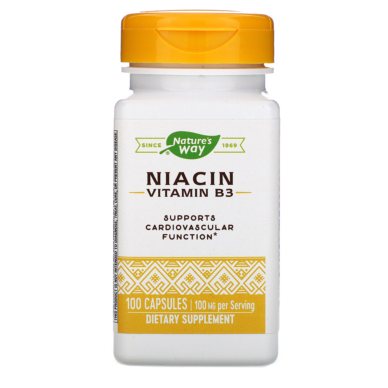 Natures Way, Ніацин 100 мг, Нікотинова кислота, 100 капсул