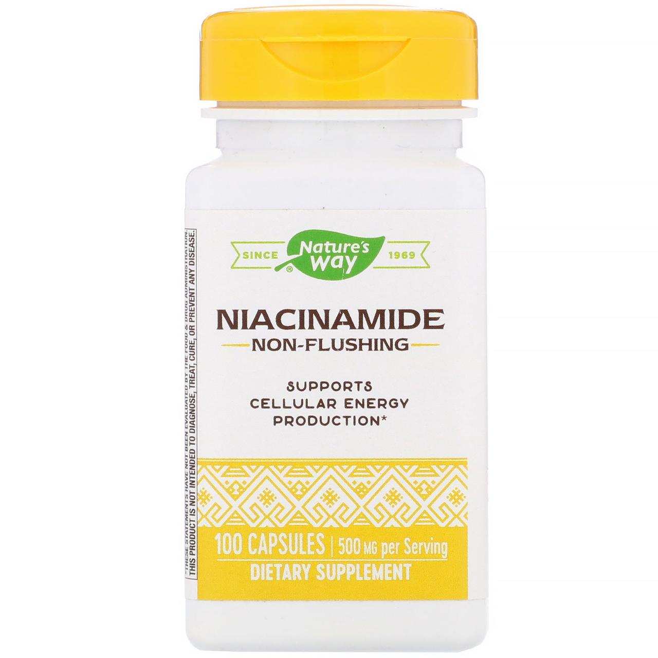 Natures Way, Нікотинамід, 500 мг, 100 капсул