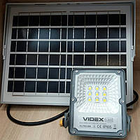 Светодиодный LED прожектор автономный VIDEX 10W 5000K 3.2V VL-FSO-205 на солнечной батарее