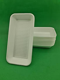 Підкладка-лотки зі спіненого полістиролу розмір 270*136*35 T-1-35 (200 шт)