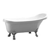 Акрилова окремішня ванна Atlantis C-3014 біла (ноги срібло)