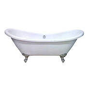 Акрилова ванна Atlantis C-3140 БІЛА (з переливом) ноги хром 176х75х75