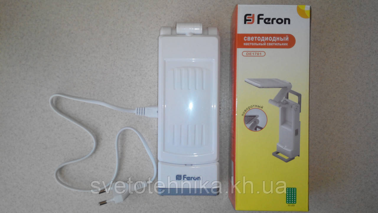 Настольный аккумуляторный светильник Feron DE1701 белый - фото 4 - id-p162360800