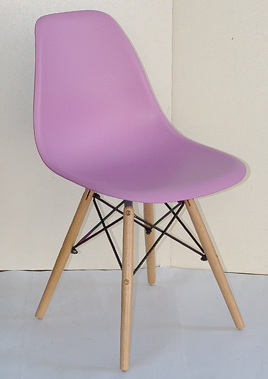 Пластиковий стілець Nik - N (Нік Н) ліловий 60 на дерев'яних ніжках