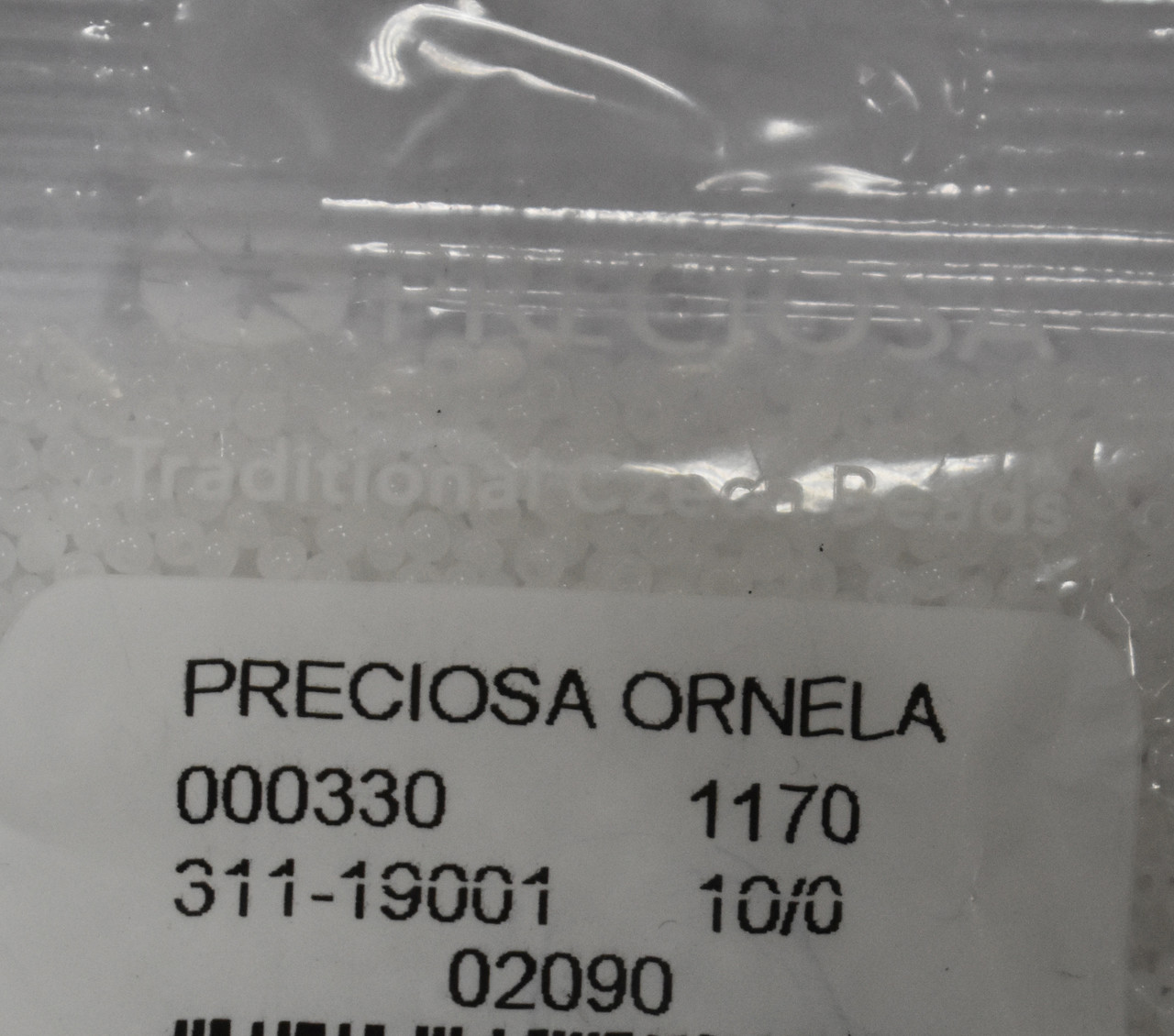 Бісер Preciosa 10/0 колір 02090 білий 10г, фото 1