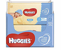 Вологі серветки Huggies (Хаггіс)Pure Extra Care 2+1, 3x56 шт . В упаковці 168 шт